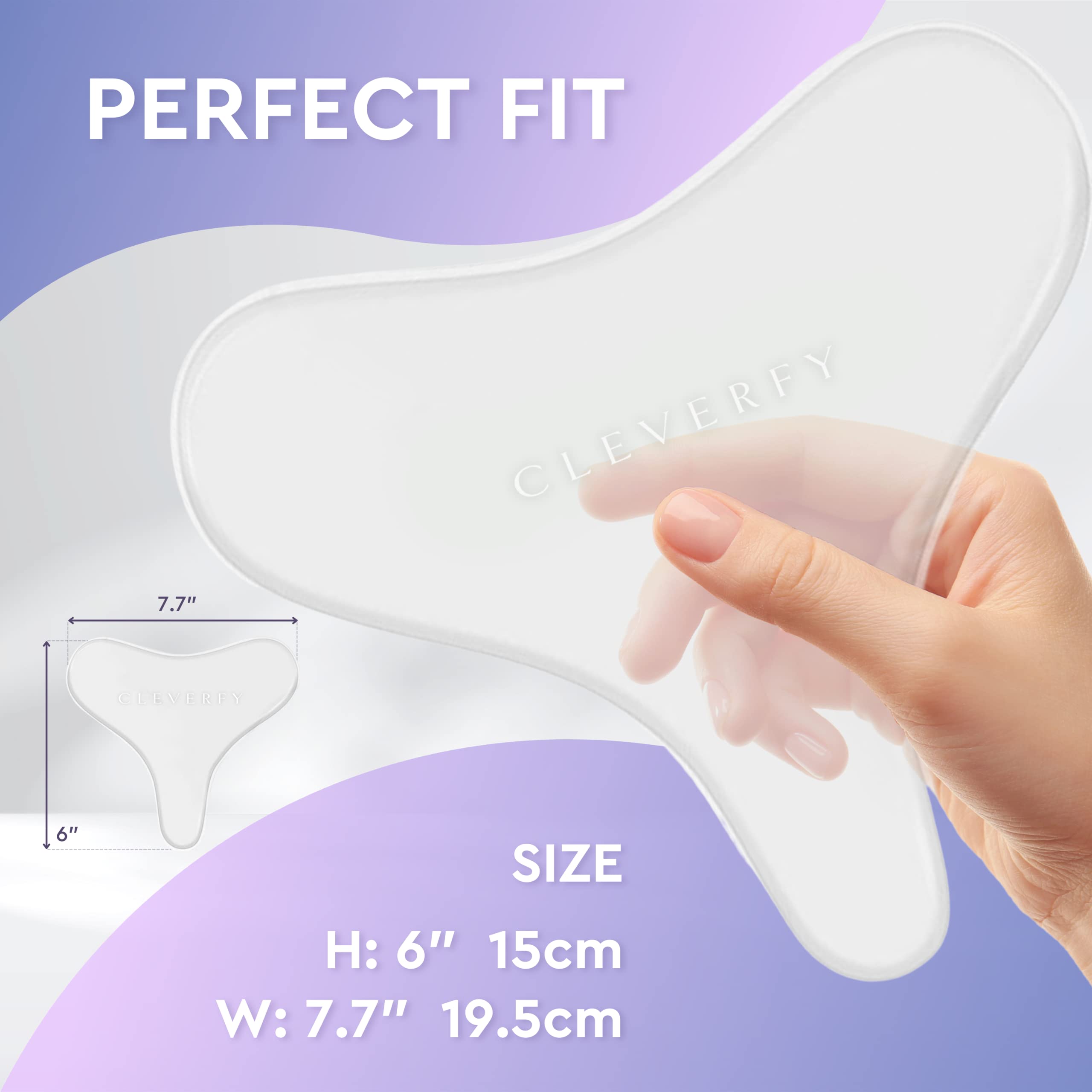 CLEVERFY hypoallergenic latex-free adhesive patch for sensitive skin.