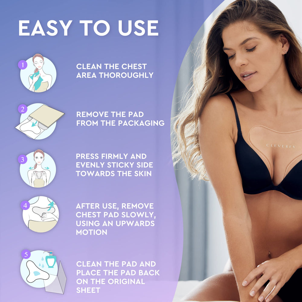 CLEVERFY long-lasting chest patches provide up to 15 uses.