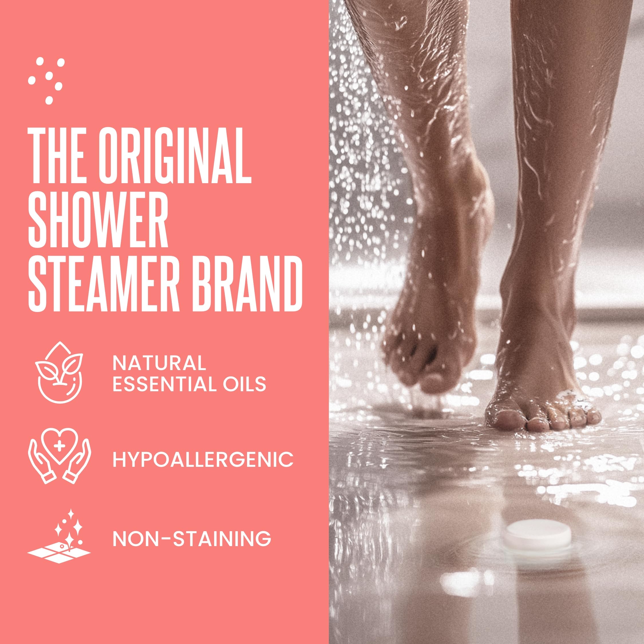 cleverfy pomegranate-rose shower steamer in bathroom for mood elevating aroma