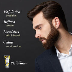 Cleverman peppermint-infused exfoliant pour image for refreshing, cooling cleanse