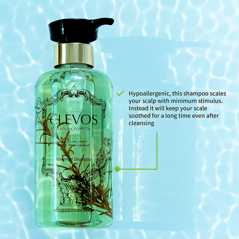 Clevos Natura Foresta Rosemary Shampoo pour ready to create a rich lather