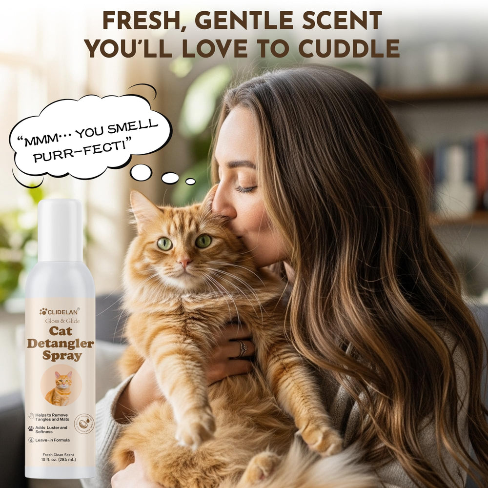 Clidelan Cat Detangler Spray travel-ready design supports grooming away from home.