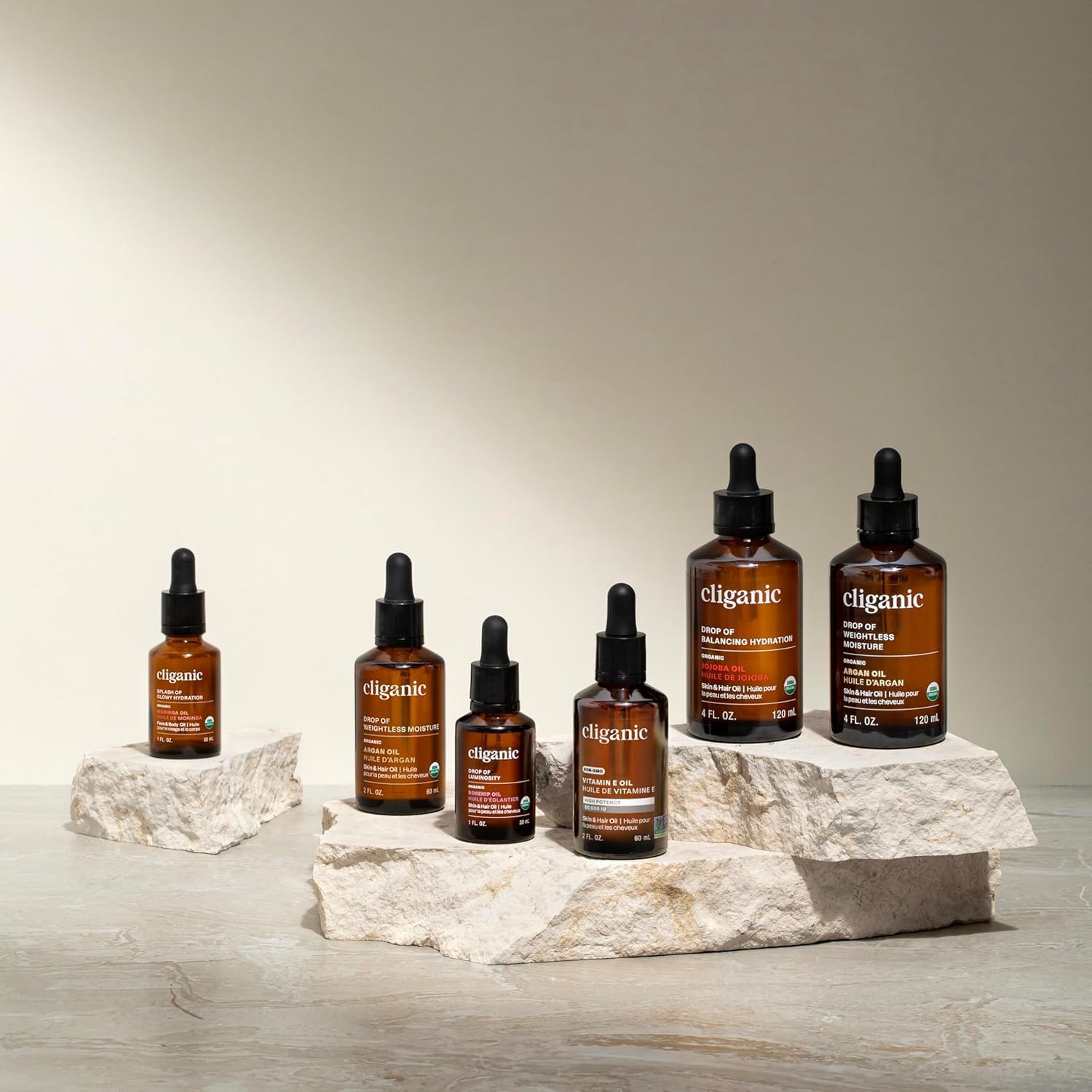 Cliganic Organic Pumpkin Seed Oil applied to skin, suitable for face and hair care.