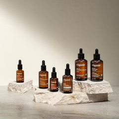 Cliganic Organic Pumpkin Seed Oil applied to skin, suitable for face and hair care.