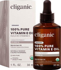 Cliganic Vitamin E oil 1oz bottle for skin and nails hydration