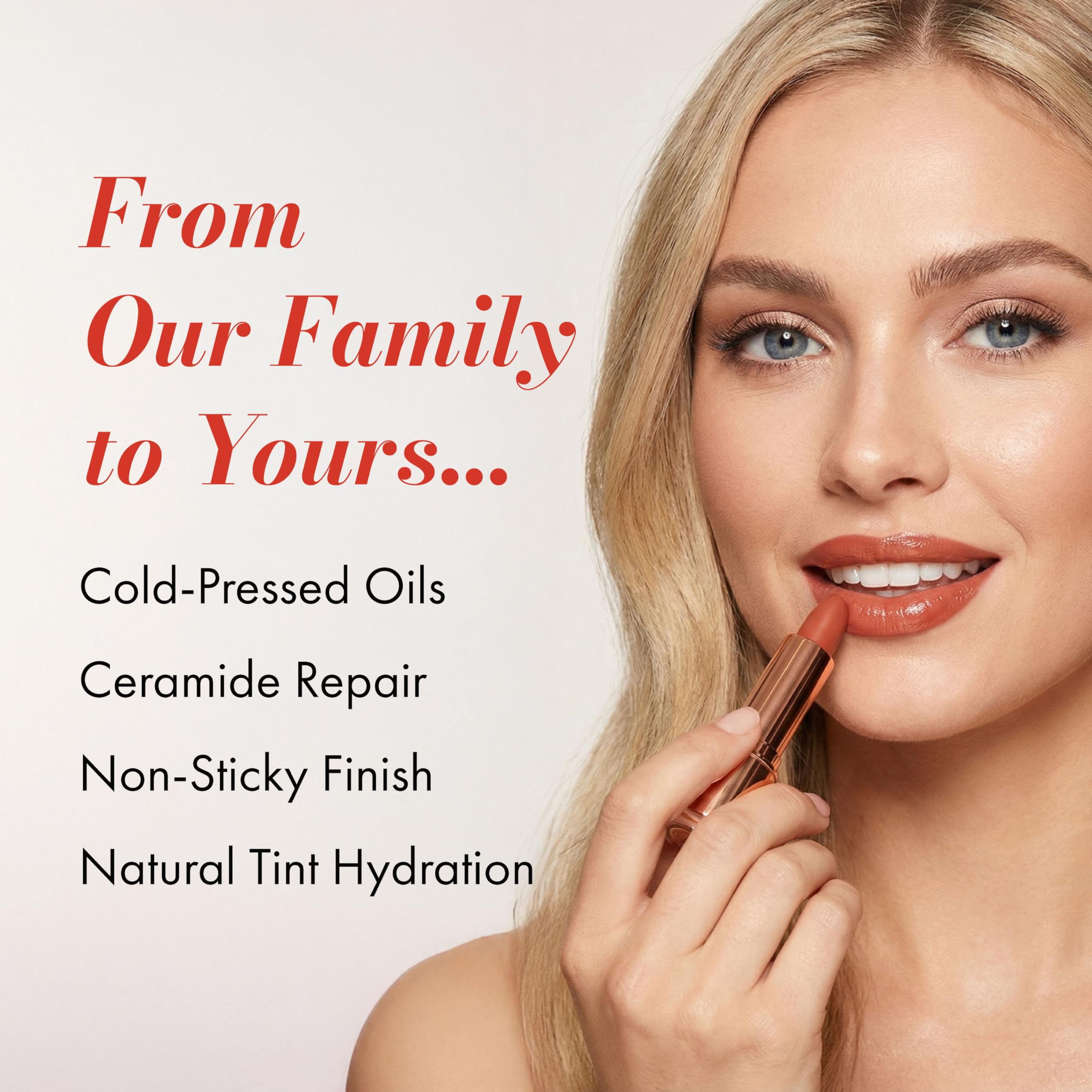Clinexil Tinted Lip Balm Peach Perfect swatch for a natural glow.