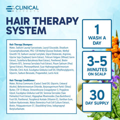 Clinical Effects Hair Therapy bathroom-routine scene illustrating daily hair care.