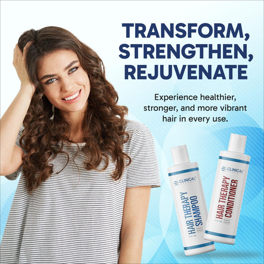 Clinical Effects Hair Therapy Conditioner bottle front highlighting hydrating, lightweight conditioning for softer style.