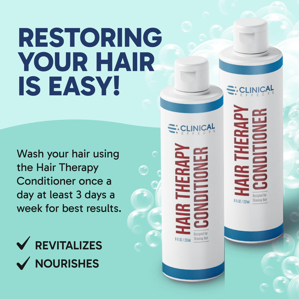 Clinical Effects conditioner pump in use for easy daily application.