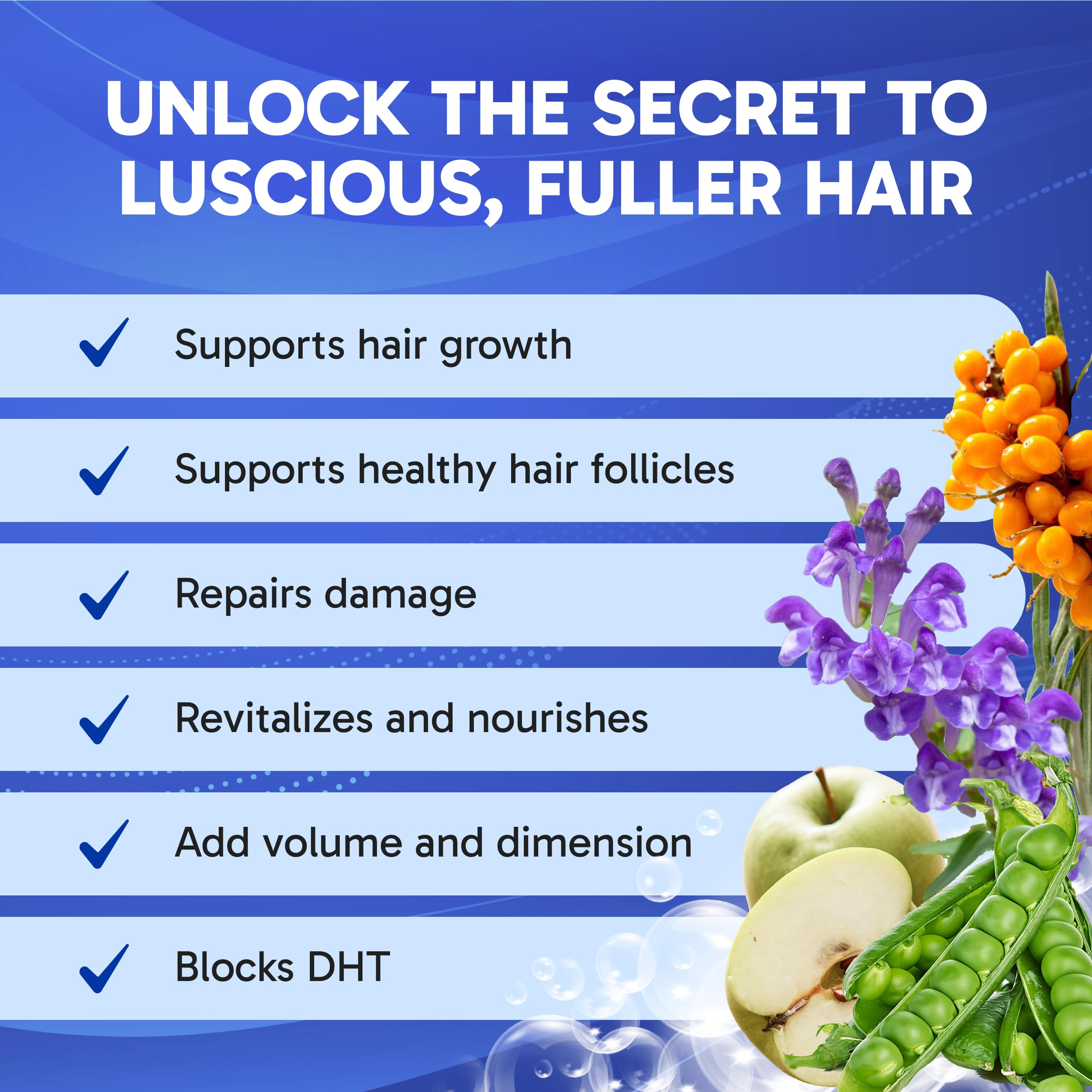 Thick lather of Clinical Effects Hair Therapy Shampoo on hair strands.