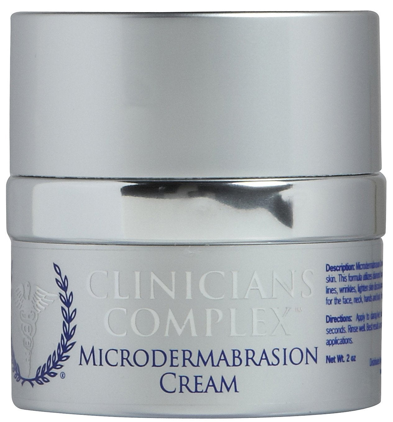 Clinicians Complex Microdermabrasion Cream bottle for at-home exfoliation and skin refinement.