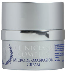 Clinicians Complex Microdermabrasion Cream bottle for at-home exfoliation and skin refinement.