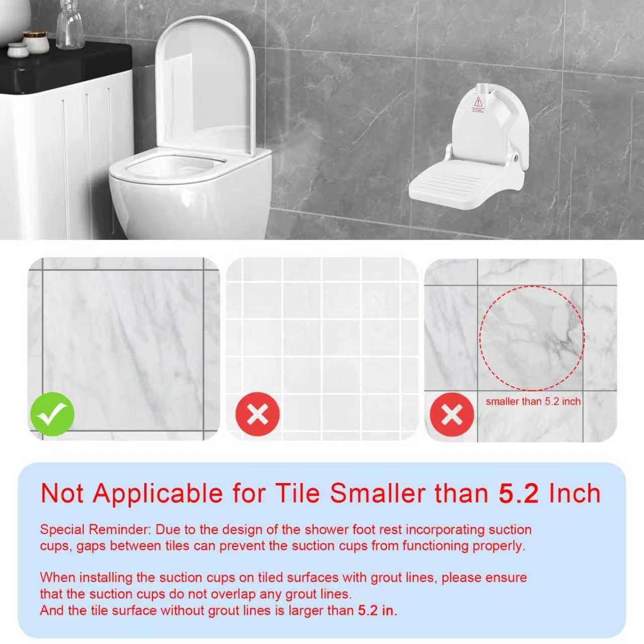 CLIO ABS rubber suction cup construction ensures strong grip on smooth surfaces.