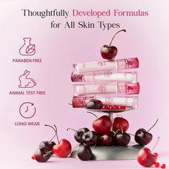 CLIO Crystal Glam Tint Dry Cherry compact display emphasizes product visibility