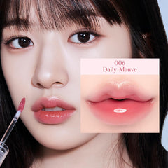 CLIO Crystal Glam Tint packaging highlights nourishing rose oil.