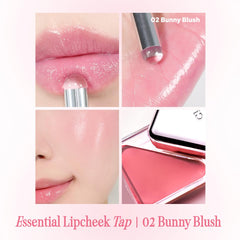 CLIO Essential Lip & Cheek Tap soft-melt finish for a natural glow.