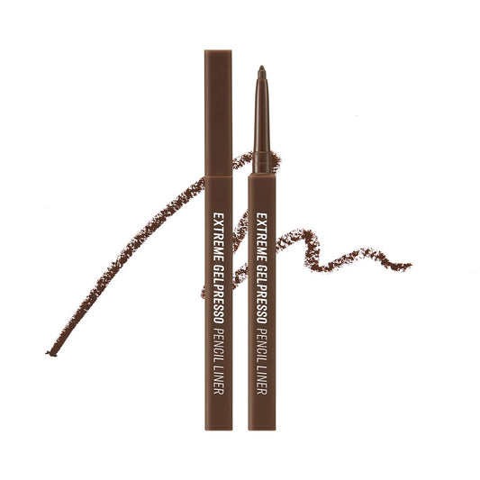 CLIO Extreme Gelpresso Pencil Eyeliner closeup showing creamy, smooth glide.