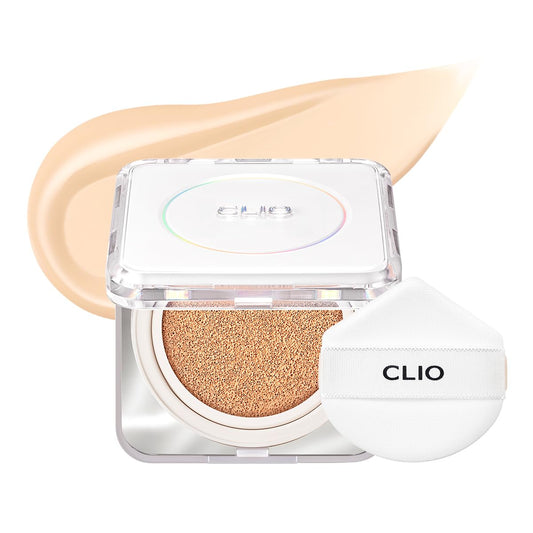 CLIO Kill Cover Founwear Cushion Ginger 23N compact with built-in applicator for quick touchups.