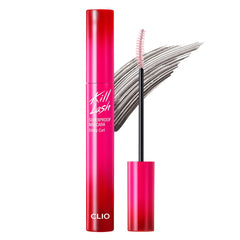 CLIO Kill Lash Superproof Mascara tube showing waterproof formula for all-day hold