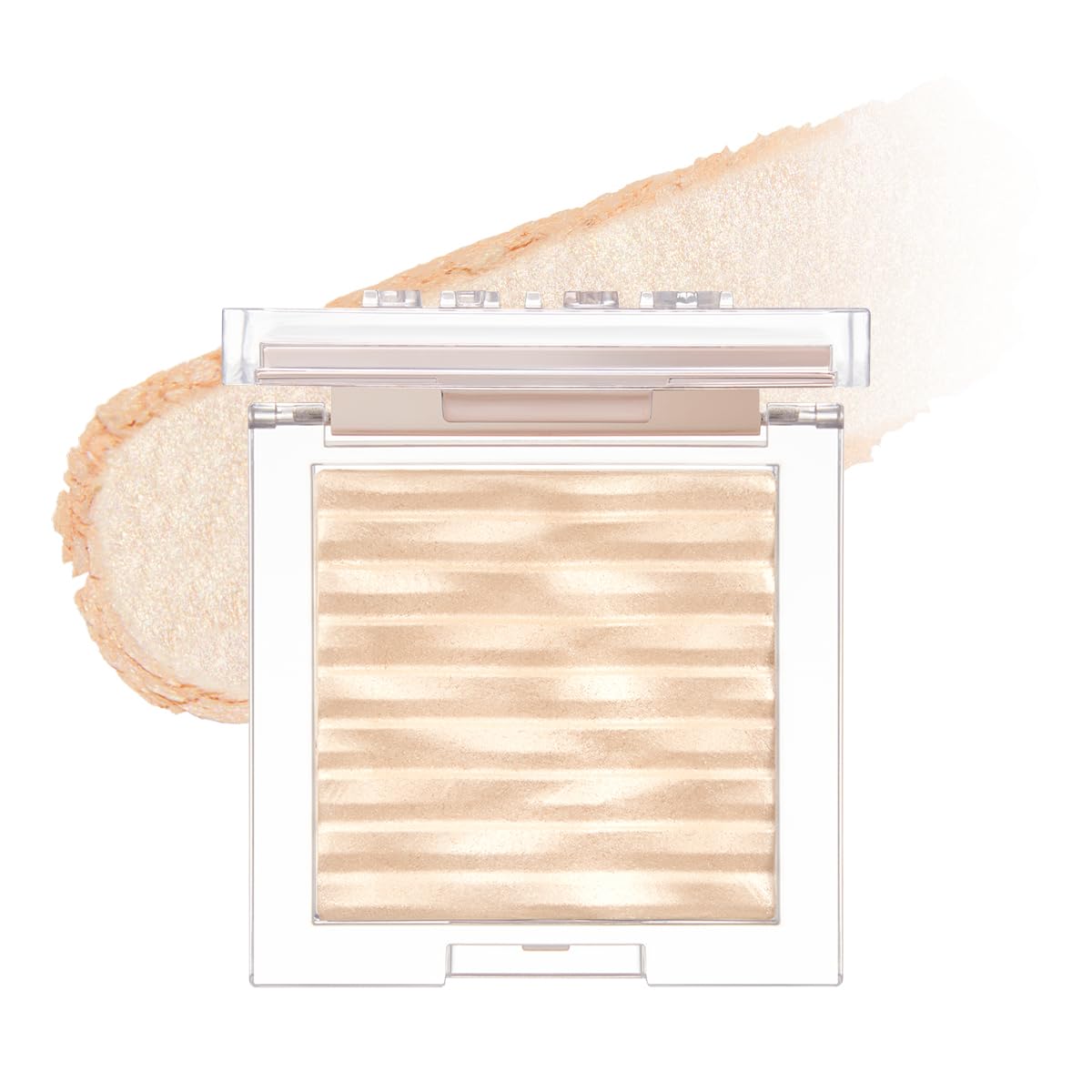 CLIO PRISM Highlighter 01 Gold Sheer compact shows radiant shimmer for subtle glow