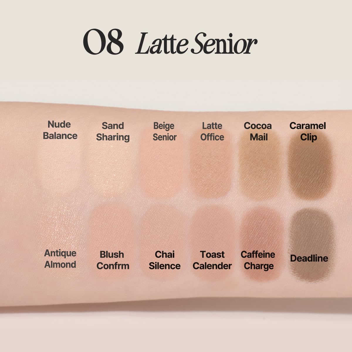 CLIO PRO EYE PALETTE AIR 08 LATTE SENIOR matte shades for clean versatile everyday looks