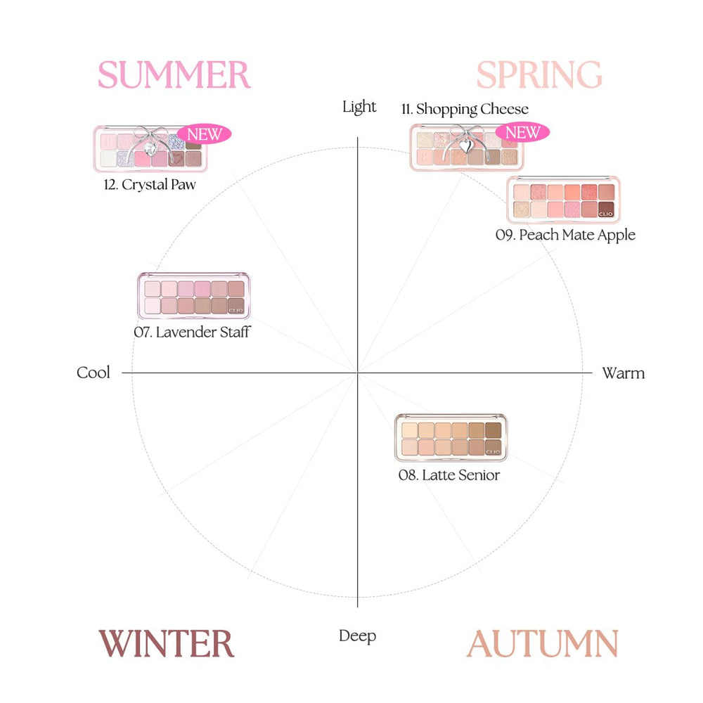 CLIO PRO EYE PALETTE AIR day to night versatility in one palette.
