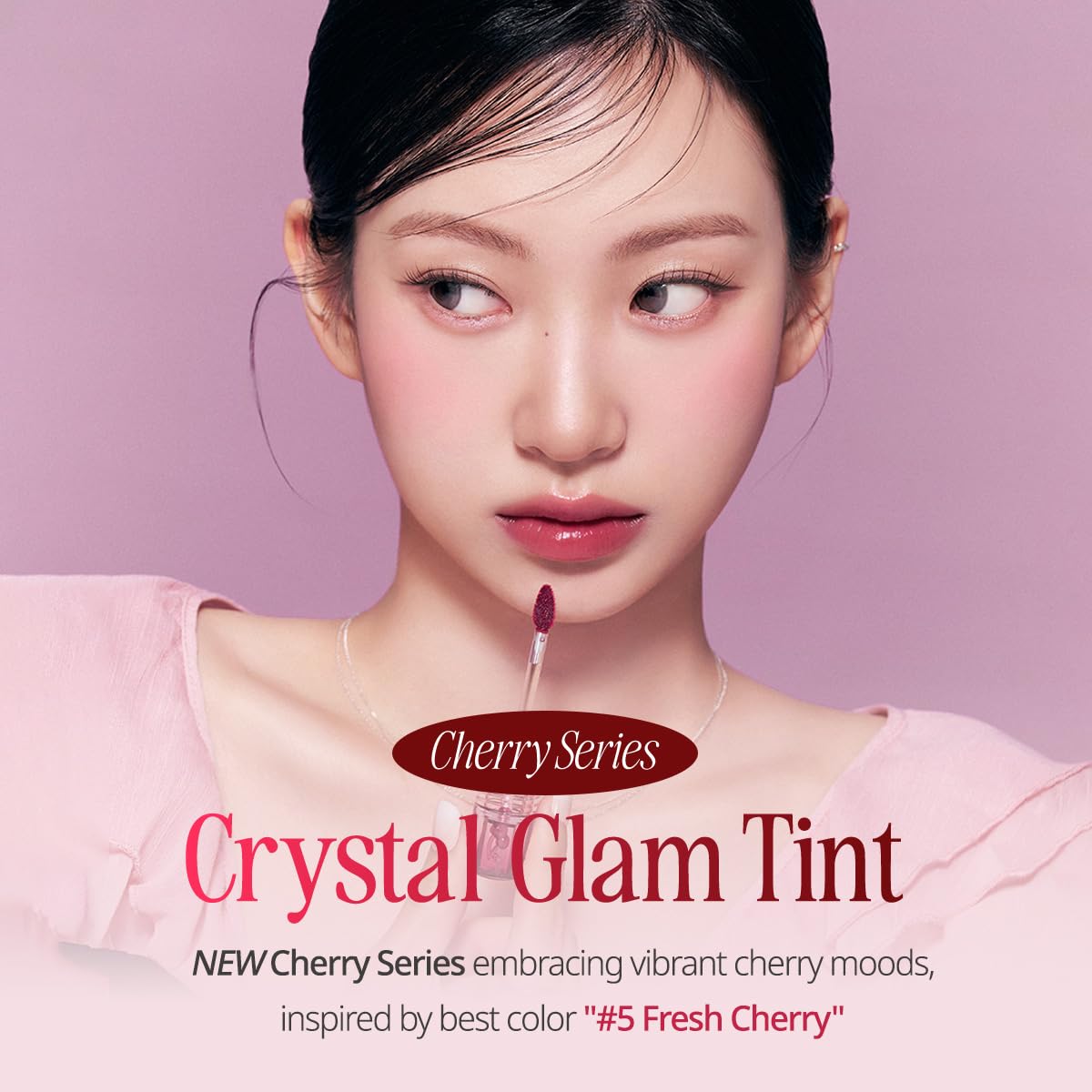 CLIO PROFESSIONAL Crystal Glam Tint close-up showing glossy vivid color