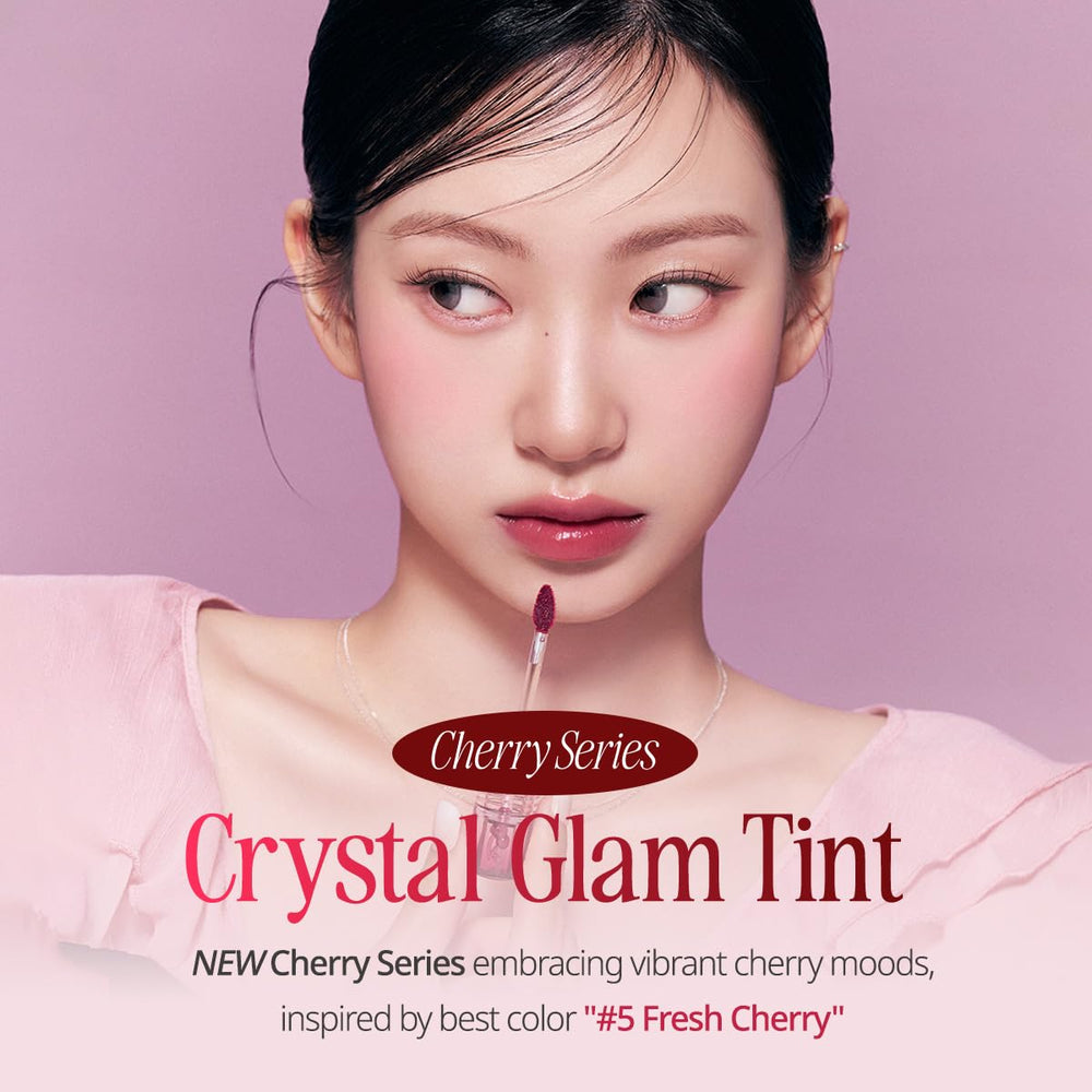 CLIO PROFESSIONAL Crystal Glam Tint close-up showing glossy vivid color