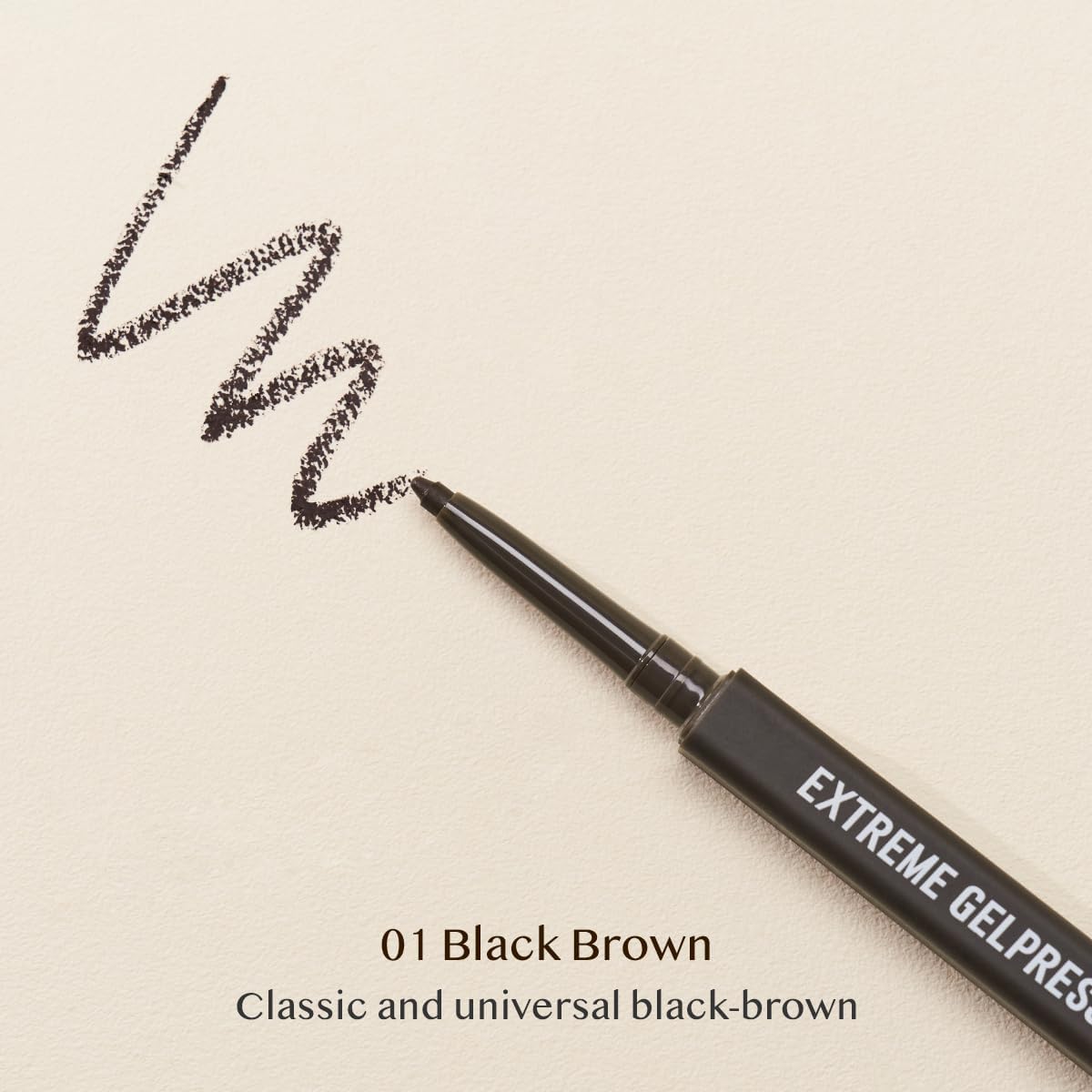 CLIO PROFESSIONAL Extreme Gelpresso swatch Black Brown shade