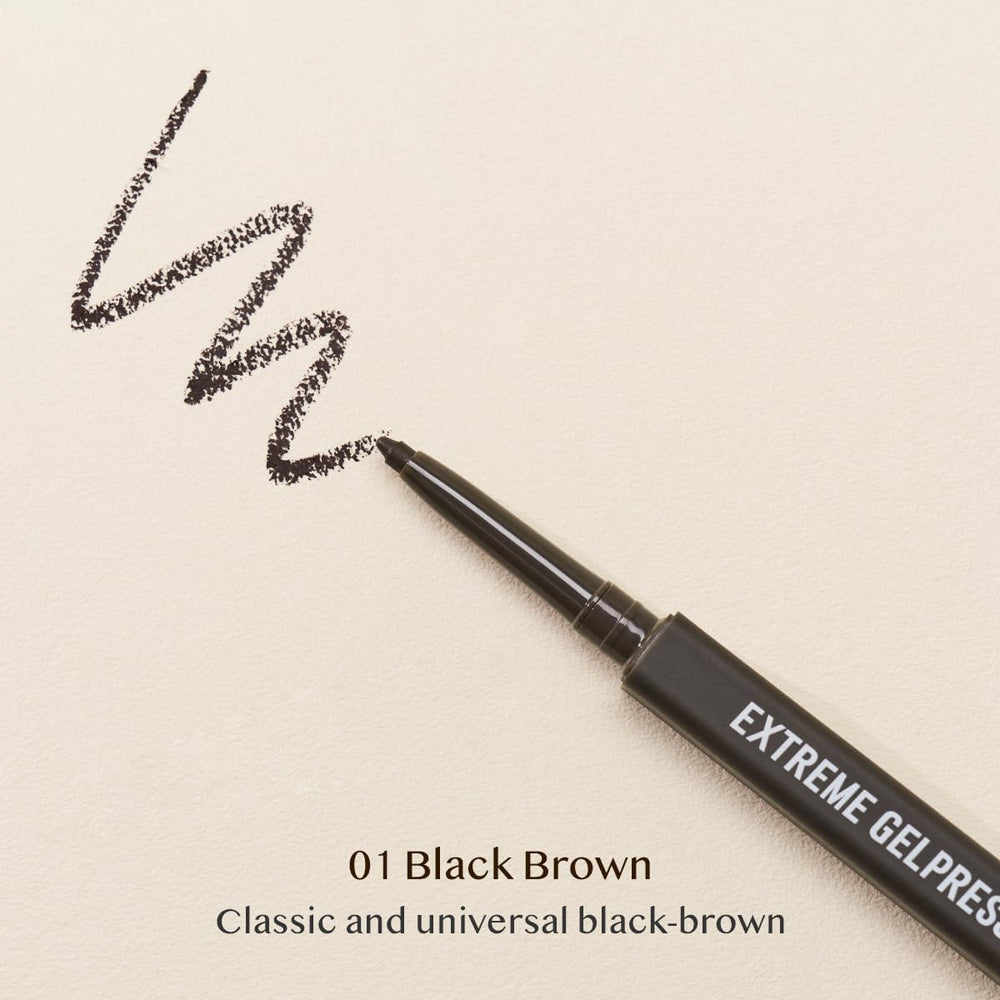 CLIO PROFESSIONAL Extreme Gelpresso swatch Black Brown shade