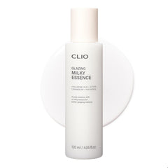 CLIO PROFESSIONAL Glazing Milky Essence bottle shown for hydrated skin and gentle formula