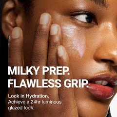 Close-up of milky texture on CLIO Glazing Milky Essence for lightweight hydration