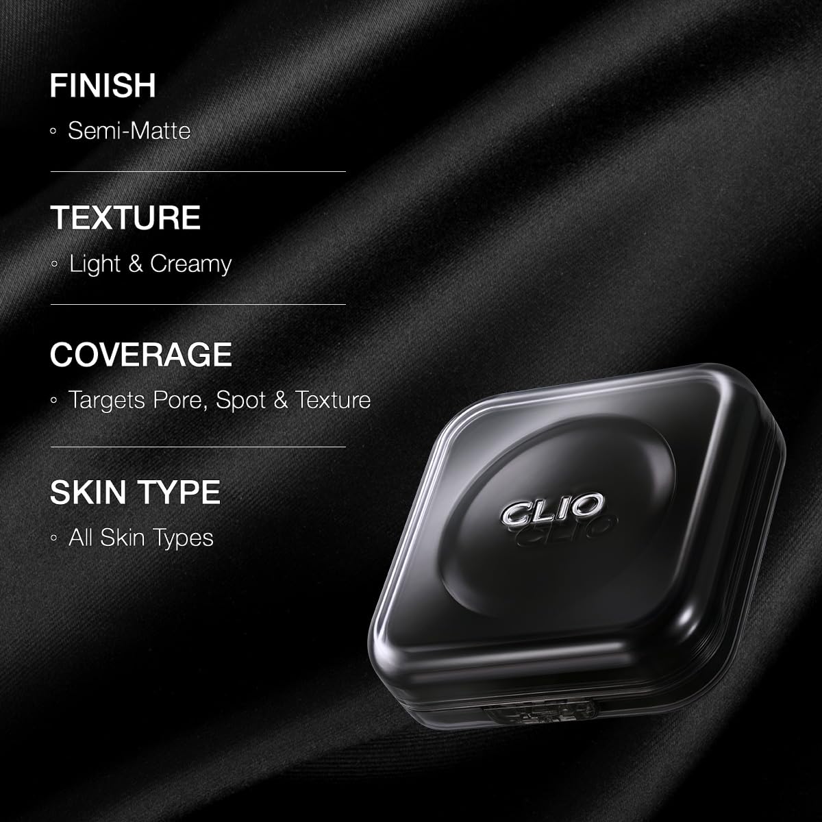 CLIO PROFESSIONAL Kill Cover Founwear Cushion compact close-up showing creamy texture ideal for blending