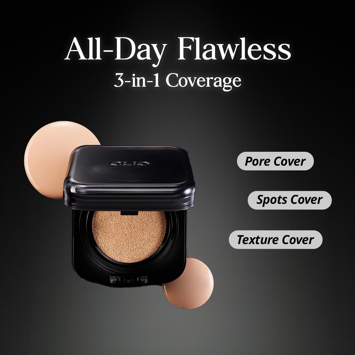 CLIO PROFESSIONAL Kill Cover Founwear Cushion texture on skin demonstrating even tone
