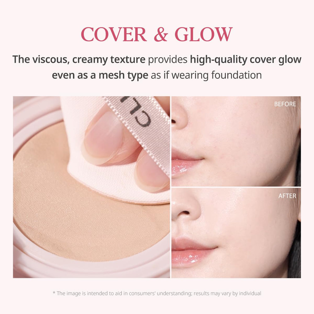 CLIO PROFESSIONAL Kill Cover Mesh Glow Cushion compact open shows buildable coverage.