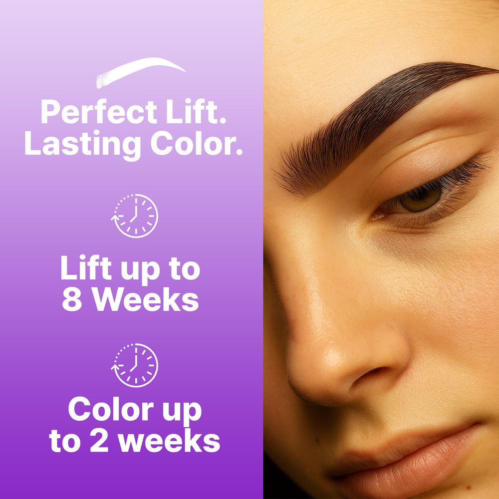 CLIONE PRIME at-home use visual demonstrates convenient brow lamination routine