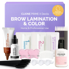 CLIONE PRIME brow lamination kit packaging for at-home salon-quality results