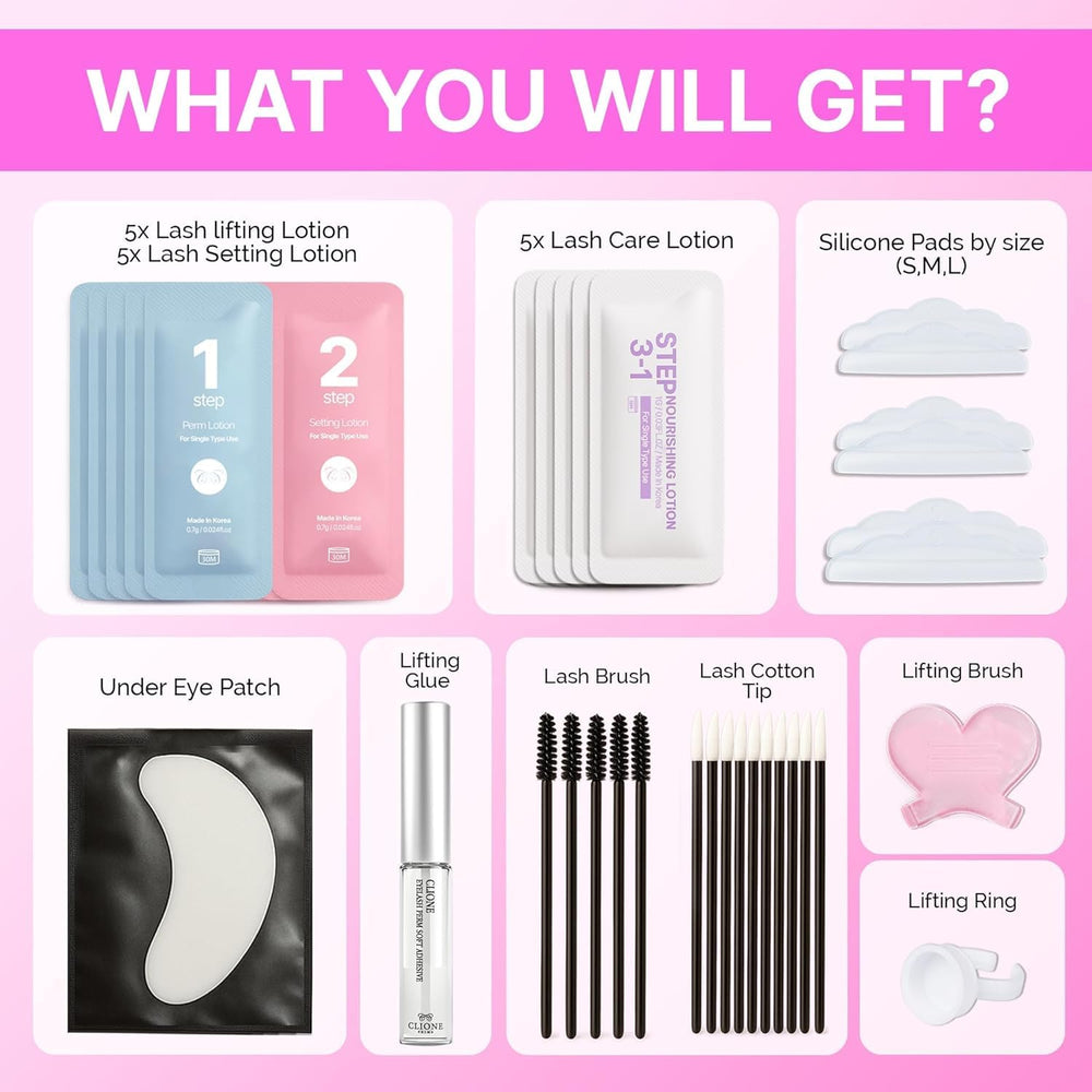 DIY lash perm process with CLIONE PRIME beginner friendly kit