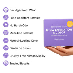CLIONE PRIME dual-ended spoolie brush helps even out brows