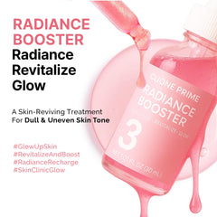CLIONE PRIME Face Serum in a morning routine for subtle radiance.