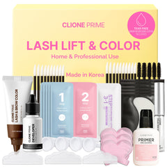 CLIONE PRIME lash lift kit packaging for at-home salon results.