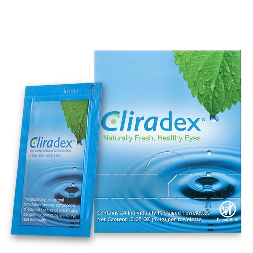 Cliradex Towelettes paired with makeup removal for debris wipe
