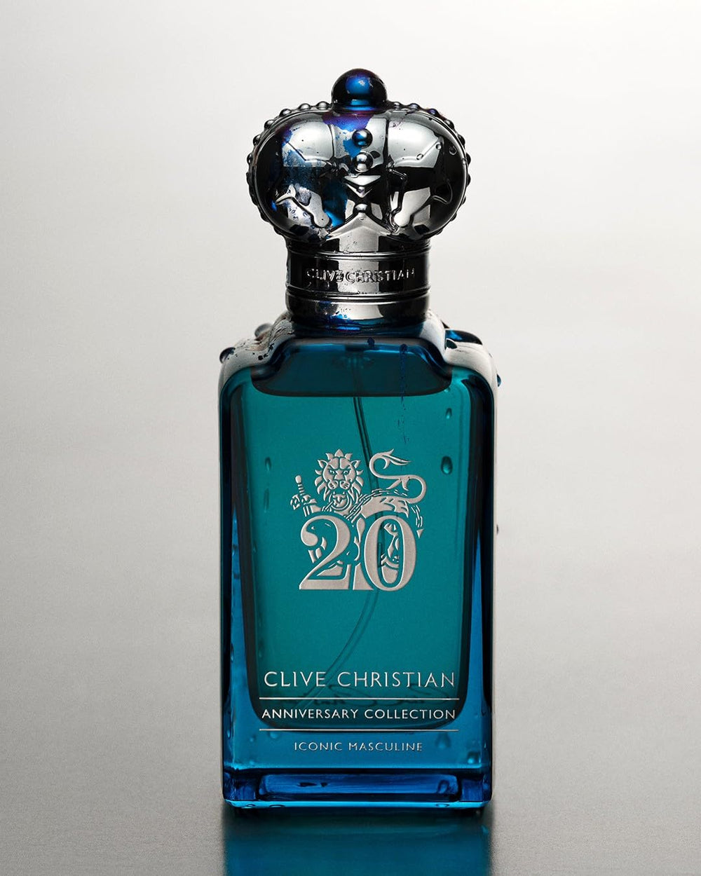Close-up of the Iconic Masculine bottle cap highlighting craftsmanship.
