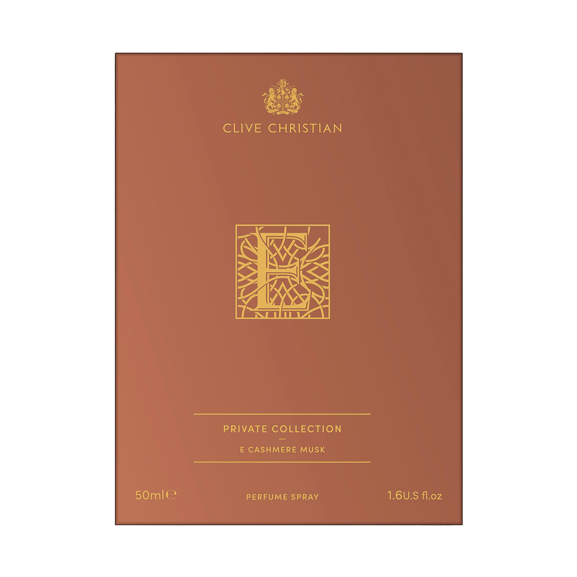 Clive Christian Private Collection E Cashmere Musk on display, elegant luxury for shelves.