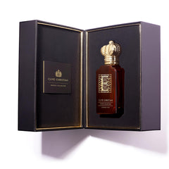 Clive Christian Private Collection E Cashmere Musk crystal bottle with crown top, premium gift option.