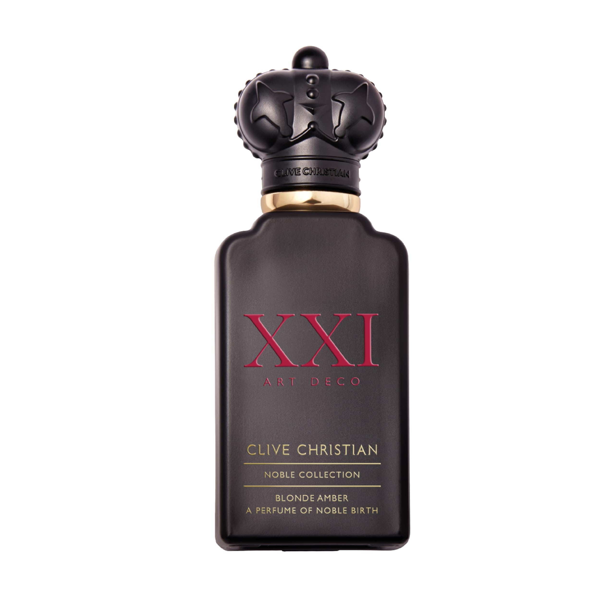 Clive Christian XXl Noble Blonde Amber bottle pour reveals a warm, lasting luxury scent.