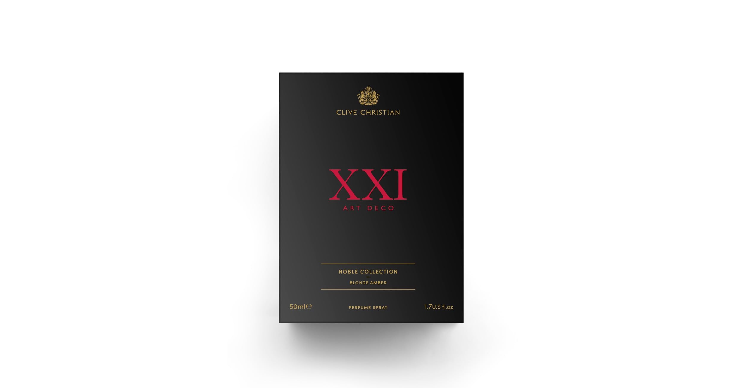 Clive Christian XXl Noble Blonde Amber packaging presents a collectible luxury experience.