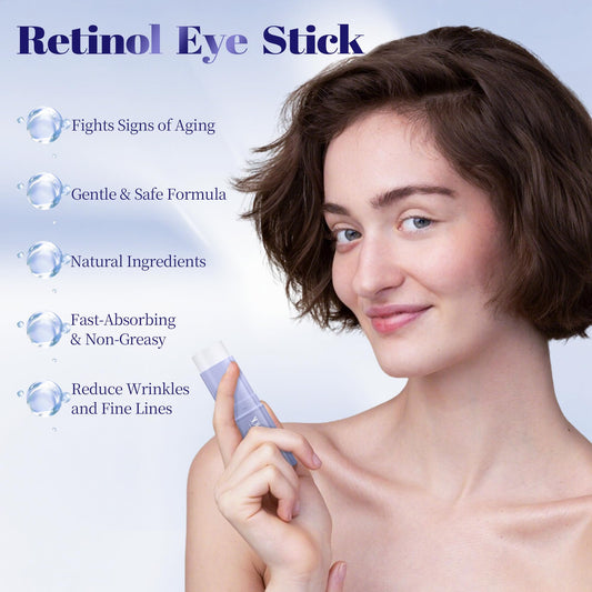 CLNABFR eye balm close-up applying around eyes for smoothing under-eye skin