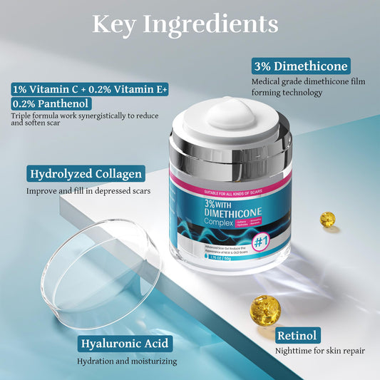 CLNABFR scar cream close-up showing smoother texture potential