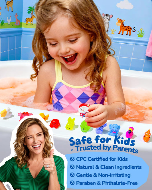 CLOUQUAR bath bombs reveal a surprise toy inside